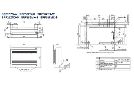 Mitsubishi Heavy Industries SRF35ZS-W los vloermodel binnendeel zonder wifi - Image 2